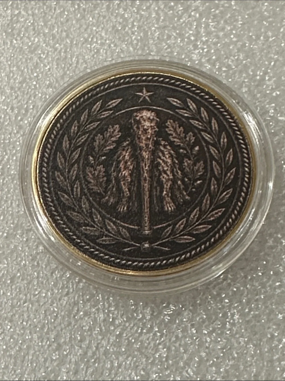 Hercules Medallion Coin – Two-Tone Bronze and Gold Finish